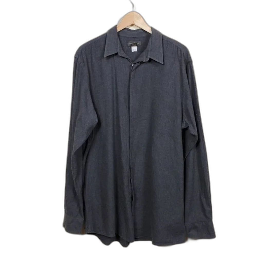 Banana Republic Long Sleeve Button down Shirt Mens Size L Charcoal Gray Cotton